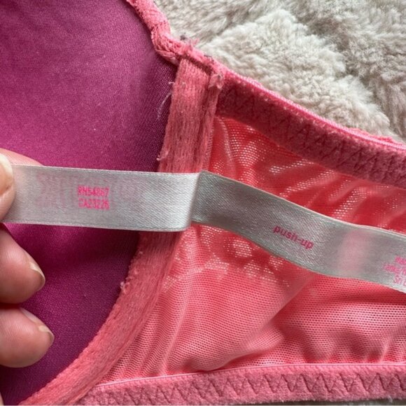 Victoria's Secret PINK | Coral Lace Push-Up Bra | Size 32DD - Picture 7 of 15